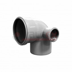 Valfex Отвод канализационный универсальный серый ф110х50х90° (левый/правый)