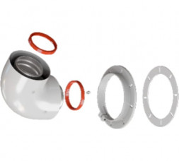 Rommer Начальный участок 90 гр. 60/100 (Bosch, Buderus, Navien S/C/E, Baxi ECO Nova/Classic, Baltur,