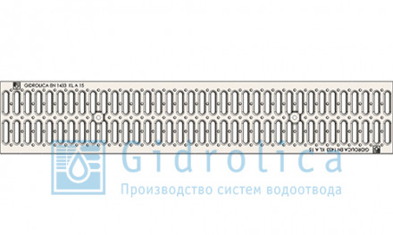 Gidrolica Решетка водоприемная Standart РВ -15.18,6.100 - штампованная стальная оцинкованная, кл. А15