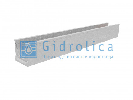 Gidrolica Лоток водоотводный бетонный коробчатый (СО-100мм) КU 100.14 (10).12,5(9) - BGU