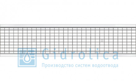 Gidrolica Решетка водоприемная Standart РВ -20.24.100 - ячеистая стальная оцинкованная, кл. В125