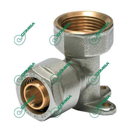 Comisa Угол обжимной с крепежом ф16х2х1/2&quot;(ВН)