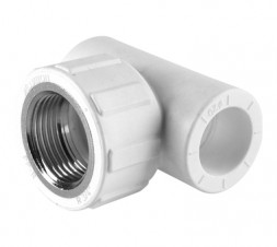 Политэк Тройник PP-R белый ф25x1/2&quot;(ВР)