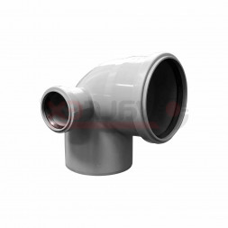 Valfex Отвод канализационный универсальный серый ф110х50х90° (правый)