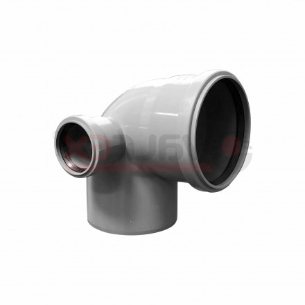 Valfex Отвод канализационный универсальный серый ф110х50х90° (правый)