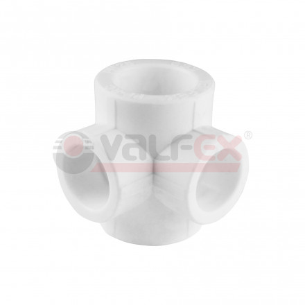 Valfex Крестовина плоскостная PP-R белая ф32х25-25х32
