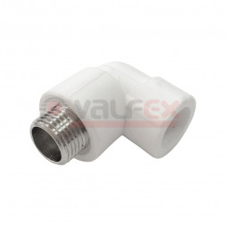 Valfex Уголок комбинированный PP-R Pro белый ф32х1&quot;(НР)