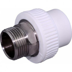 Imperial Муфта под ключ PP-R белая ф50х1&quot;1/2 (НР)